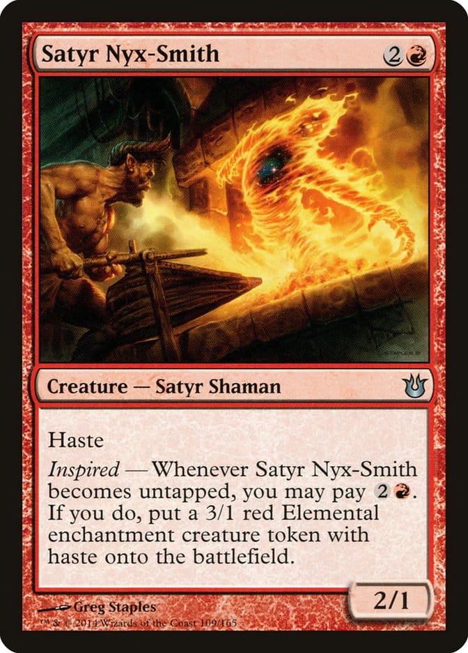 Satyr Nyx-Smith [Born of the Gods] Magic: The Gathering