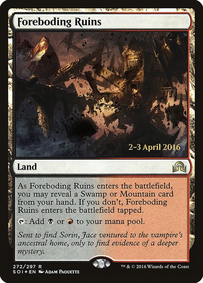 Foreboding Ruins [Shadows over Innistrad Prerelease Promos] Magic: The Gathering