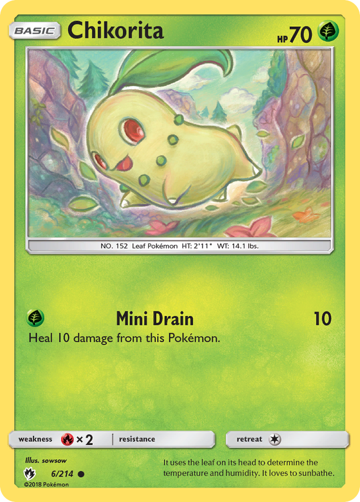 Chikorita (6/214) [Sun & Moon: Lost Thunder] Pokémon