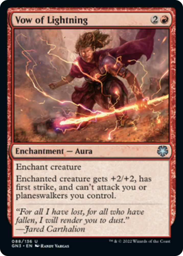 Vow of Lightning [Game Night: Free-for-All] Magic: The Gathering