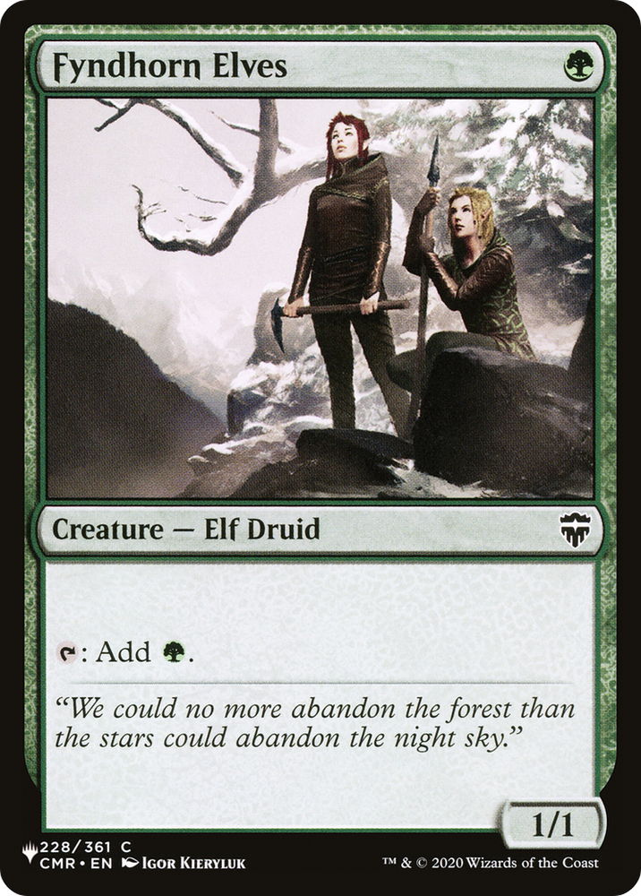 Fyndhorn Elves [The List] Magic: The Gathering