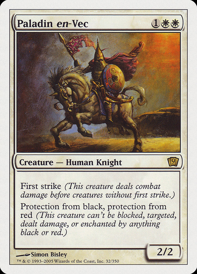 Paladin en-Vec (9th Edition) [Oversize Cards] Magic: The Gathering