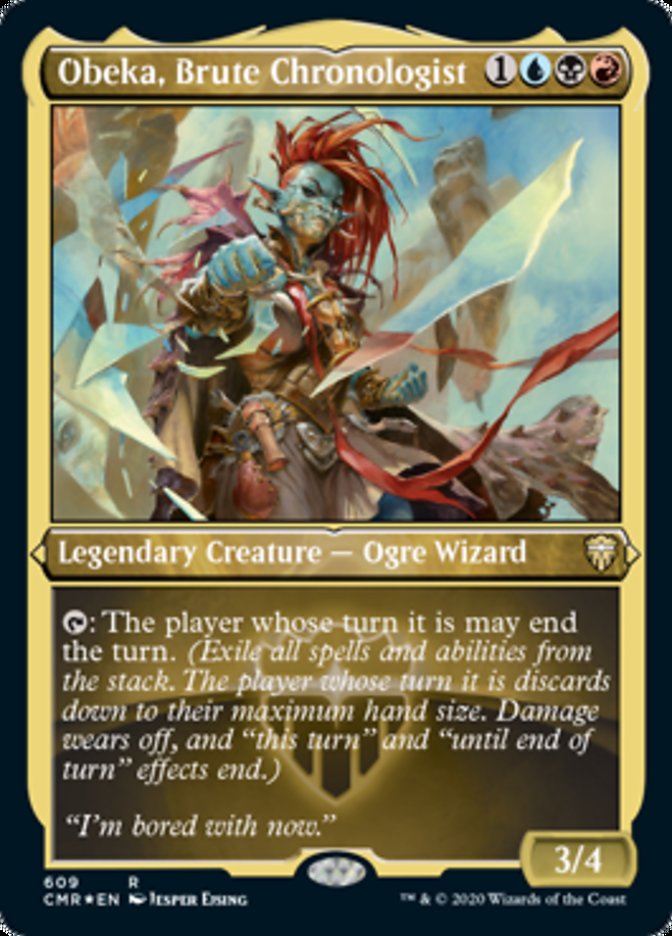 Obeka, Brute Chronologist (Etched) [Commander Legends] Magic: The Gathering