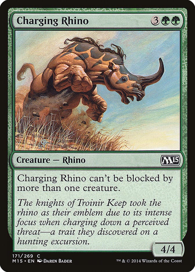 Charging Rhino [Magic 2015] Magic: The Gathering