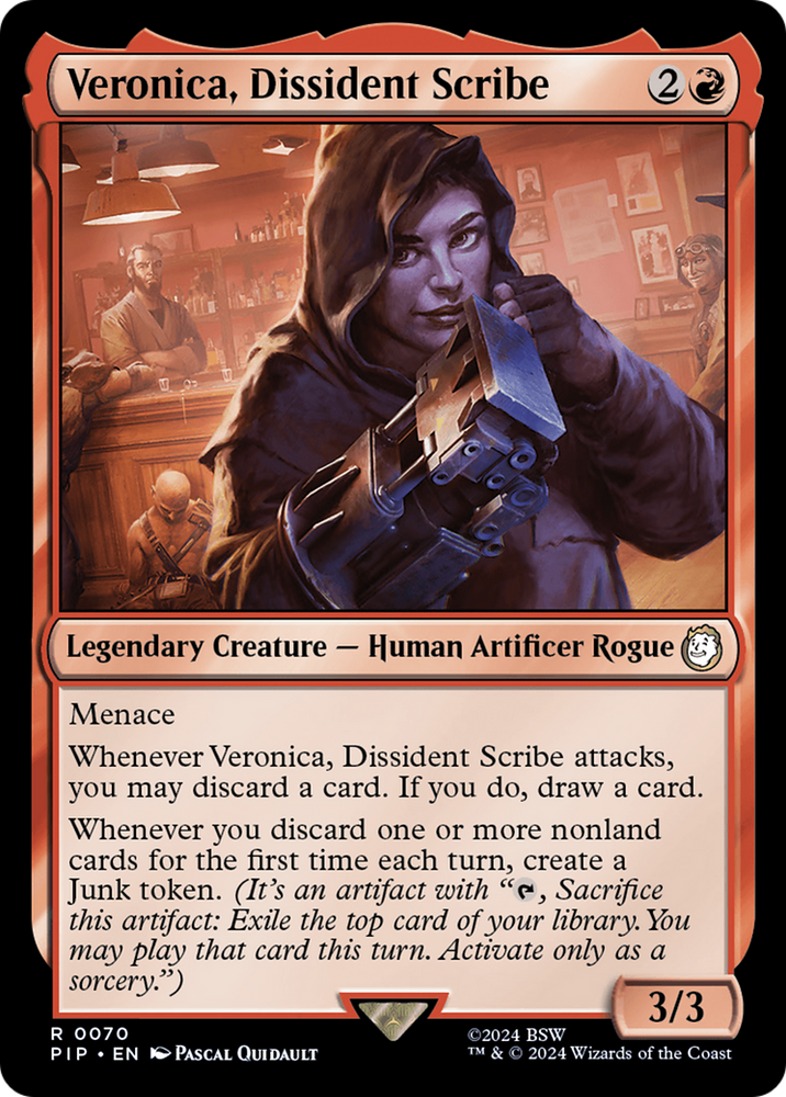 Veronica, Dissident Scribe [Fallout] Magic: The Gathering