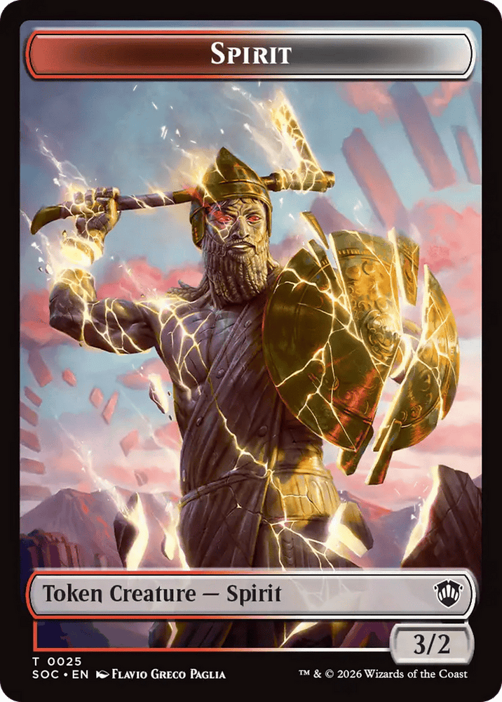 Spirit (0025) // Copy Double-Sided Token [Secrets of Strixhaven Commander Tokens]