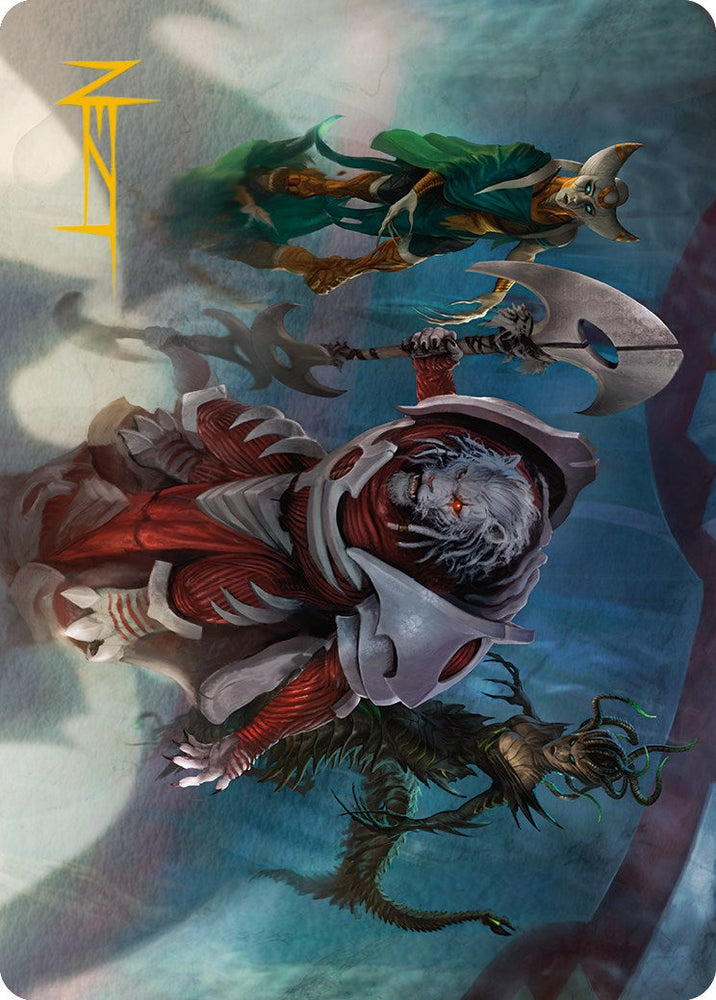 Norn's Decree Art Card (Gold-Stamped Signature) [Phyrexia: All Will Be One Art Series] Magic: The Gathering