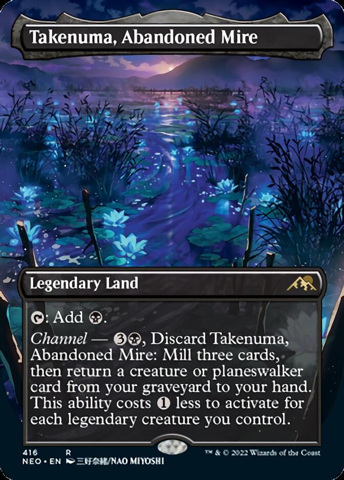 Takenuma, Abandoned Mire (Borderless Alternate Art) [Kamigawa: Neon Dynasty] Magic: The Gathering