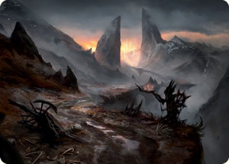 Haunted Ridge Art Card [Innistrad: Midnight Hunt Art Series] Magic: The Gathering