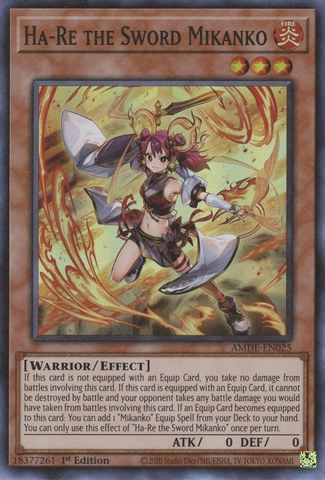 Ha-Re the Sword Mikanko [AMDE-EN025] Super Rare - Yugioh Cards For Your TCG Needs!