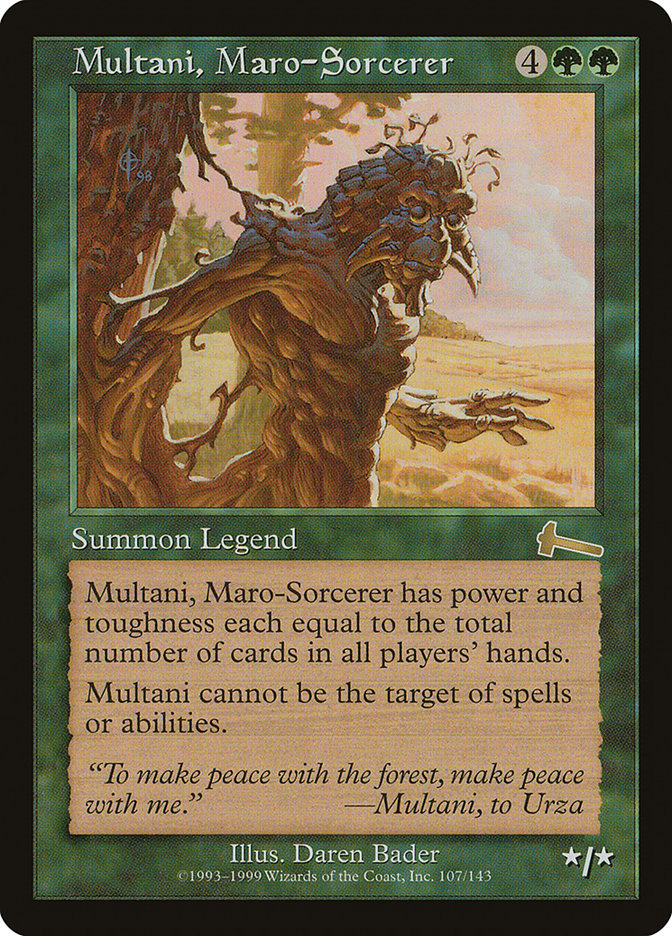 Multani, Maro-Sorcerer [Urza's Legacy] Magic: The Gathering
