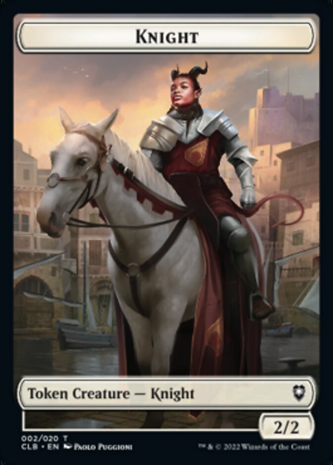 Knight Token [Commander Legends: Battle for Baldur's Gate Tokens] Magic: The Gathering
