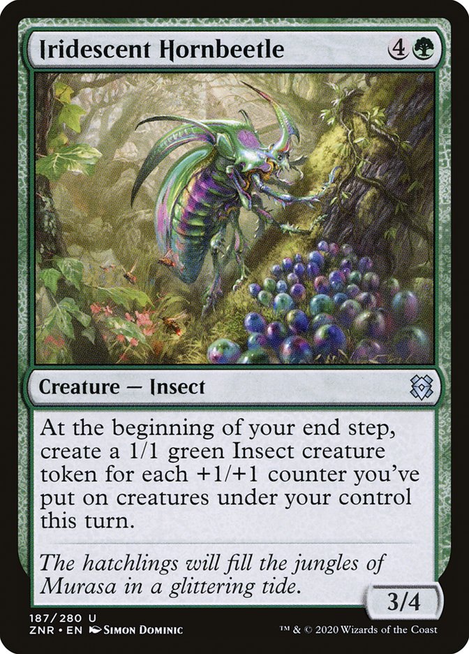 Iridescent Hornbeetle [Zendikar Rising] Magic: The Gathering
