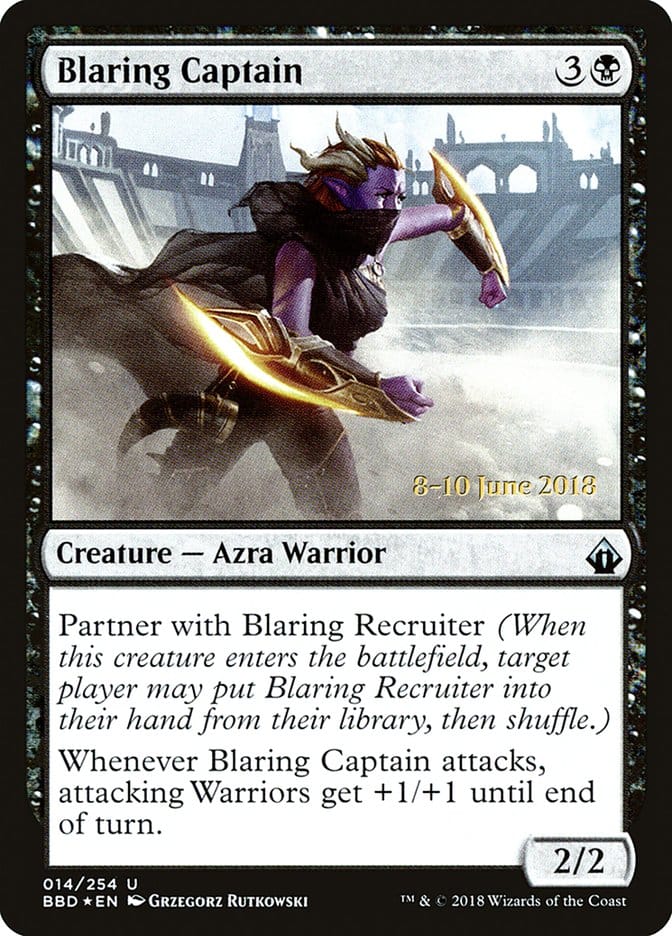 Blaring Captain (Prerelease) [Battlebond Prerelease Promos] Magic: The Gathering
