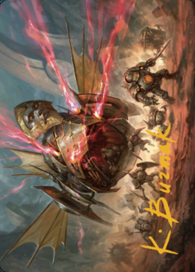 Liberator, Urza's Battlethopter Art Card (Gold-Stamped Signature) [The Brothers' War Art Series] Magic: The Gathering