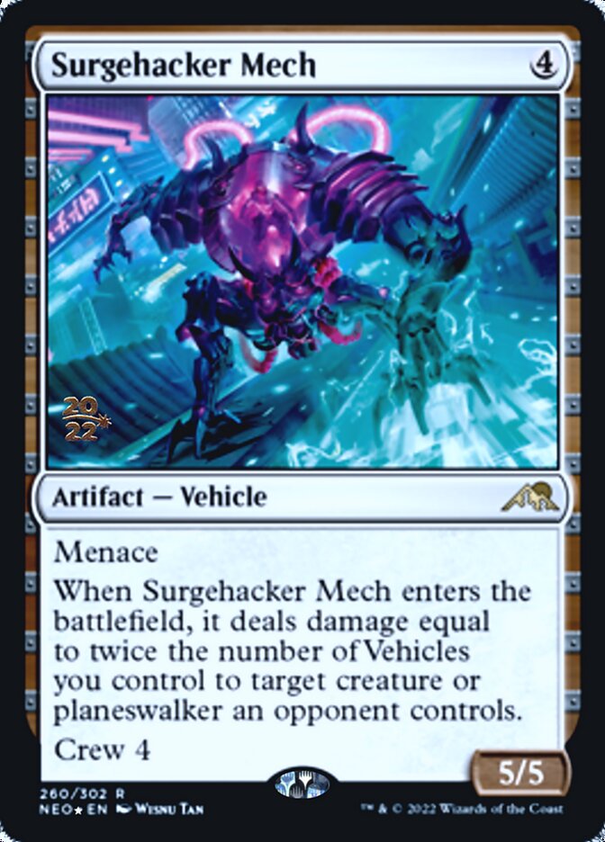 Surgehacker Mech [Kamigawa: Neon Dynasty Prerelease Promos] Magic: The Gathering