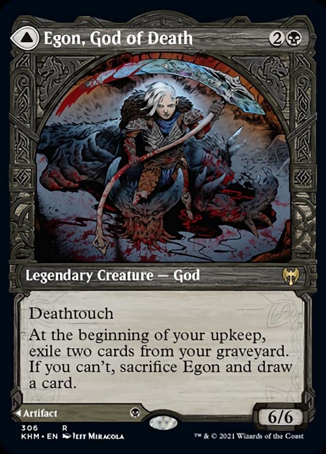 Egon, God of Death // Throne of Death (Showcase) [Kaldheim] Magic: The Gathering