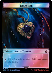 Warrior // Treasure (0061) Double-Sided Token (Surge Foil) [Doctor Who Tokens] Magic: The Gathering