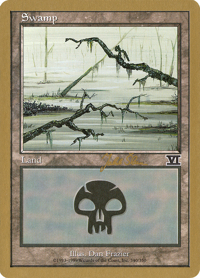 Swamp (js340b) (Jakub Slemr) [World Championship Decks 1999] Magic: The Gathering