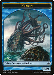 Fish // Kraken Double-Sided Token [Masters 25 Tokens] Magic: The Gathering