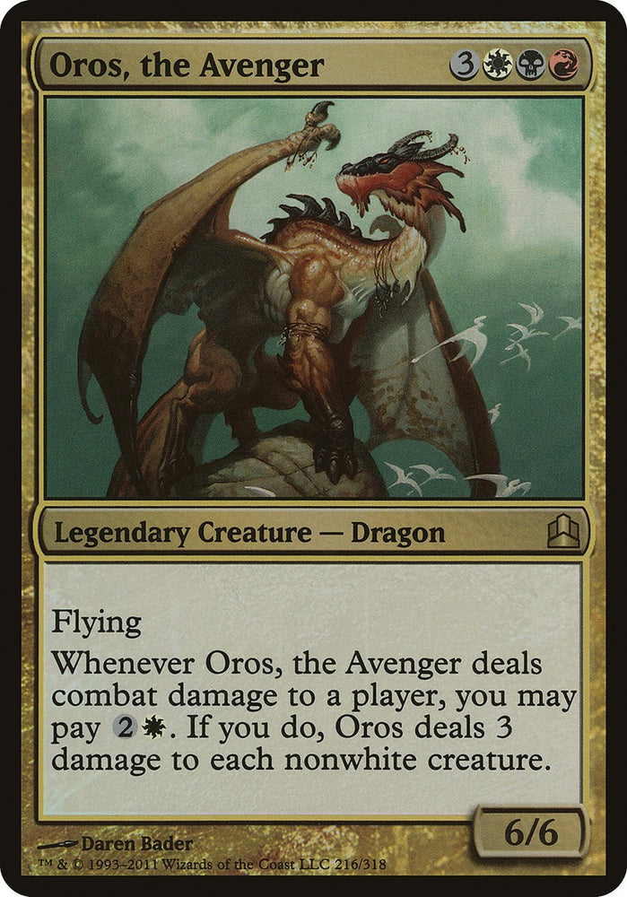 Oros, the Avenger (Oversized) [Commander 2011 Oversized] Magic: The Gathering