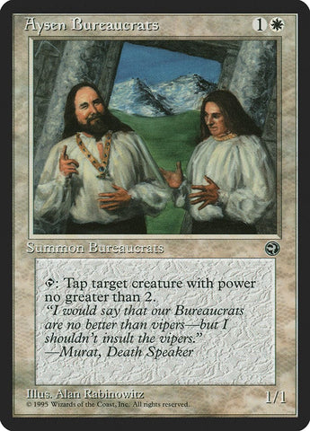 Aysen Bureaucrats (Murat Flavor Text) [Homelands] Magic: The Gathering