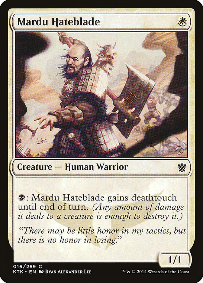Mardu Hateblade [Khans of Tarkir] Magic: The Gathering