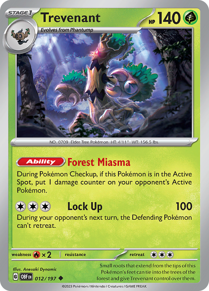 Trevenant (012/197) [Scarlet & Violet: Obsidian Flames] Pokémon