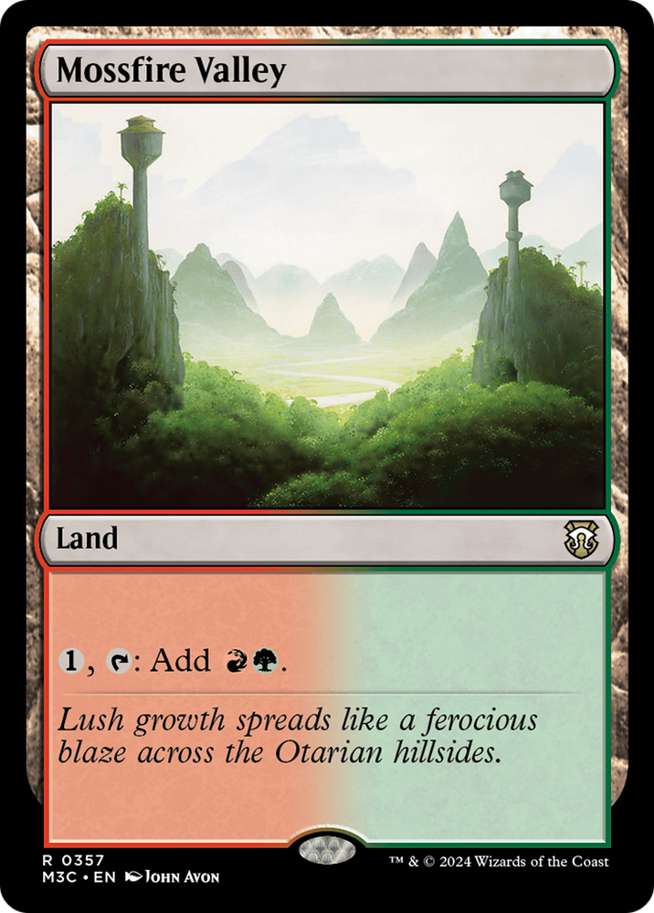 Mossfire Valley (Ripple Foil) [Modern Horizons 3 Commander] Magic: The Gathering