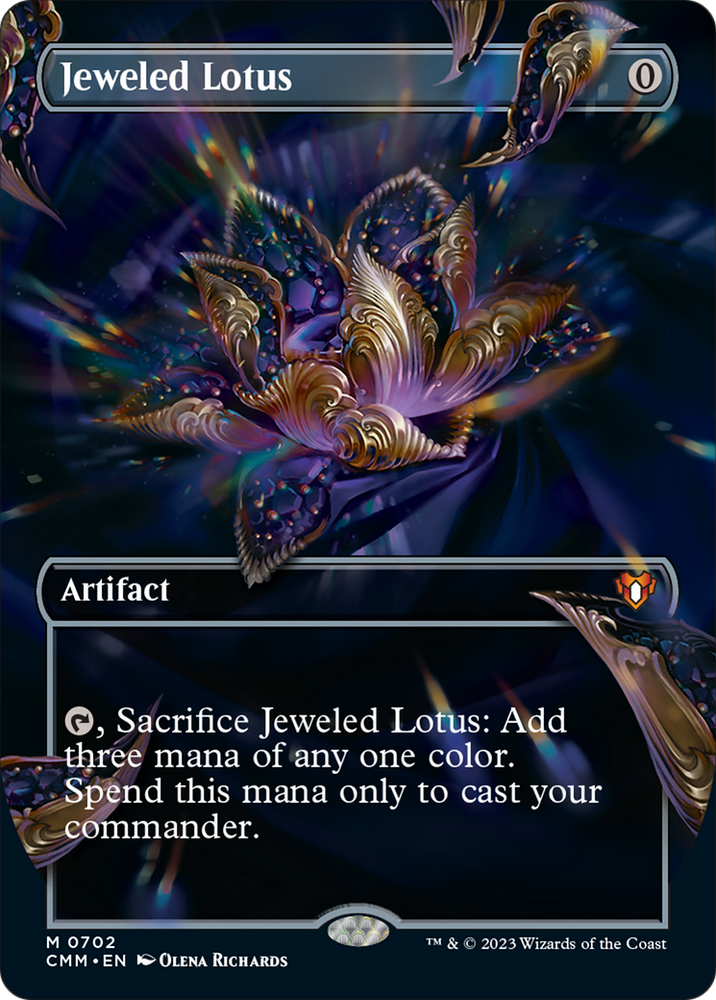 Jeweled Lotus (Borderless Frame Break) [Commander Masters] Magic: The Gathering