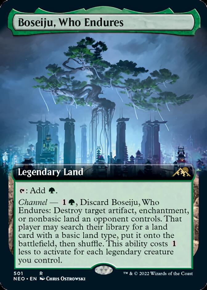 Boseiju, Who Endures (Extended Art) [Kamigawa: Neon Dynasty] Magic: The Gathering