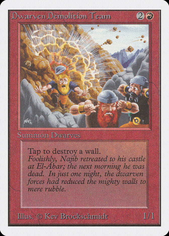 Dwarven Demolition Team [Unlimited Edition] Magic: The Gathering