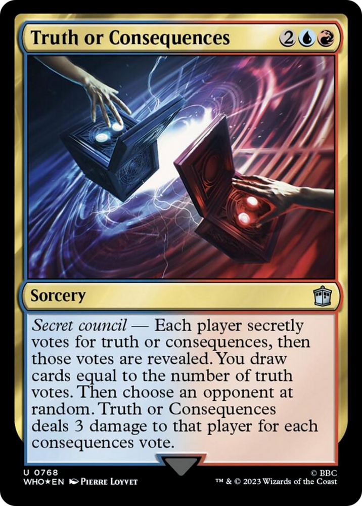 Truth or Consequences (Surge Foil) [Doctor Who] Magic: The Gathering