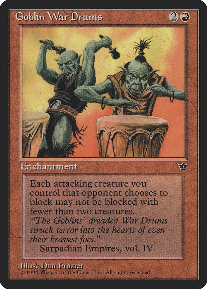 Goblin War Drums (Dan Frazier) [Fallen Empires] Magic: The Gathering