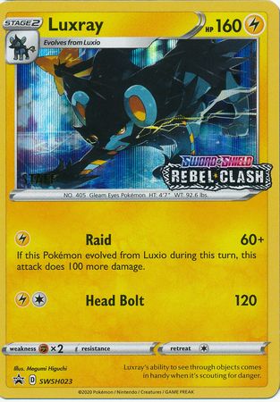Luxray (SWSH023) (Staff Prerelease Promo) [Sword & Shield: Black Star Promos] Pokémon