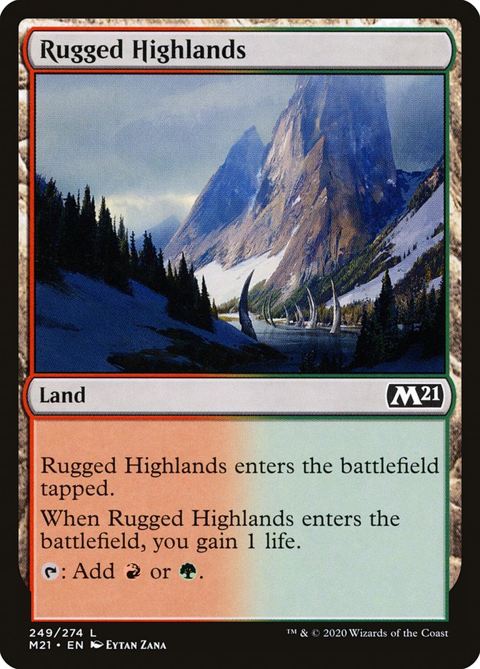 Rugged Highlands [Core Set 2021] Magic: The Gathering