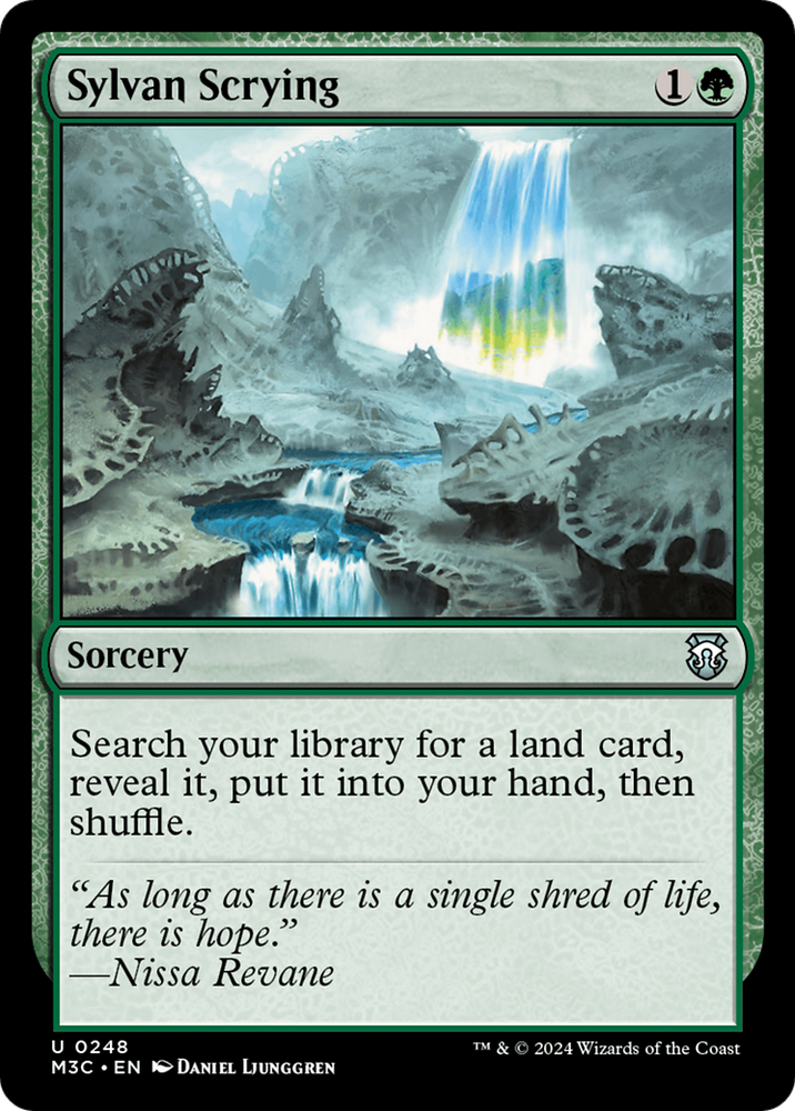 Sylvan Scrying (Ripple Foil) [Modern Horizons 3 Commander] Magic: The Gathering