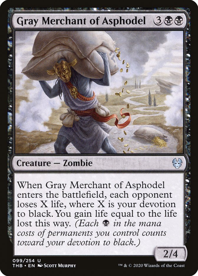Gray Merchant of Asphodel [Theros Beyond Death] Magic: The Gathering