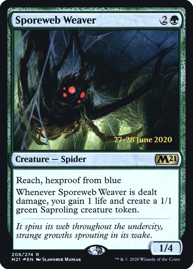 Sporeweb Weaver [Core Set 2021 Prerelease Promos] Magic: The Gathering