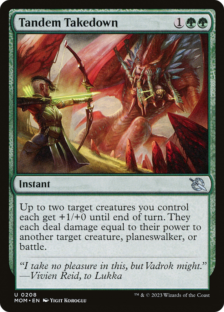 Tandem Takedown [March of the Machine] Magic: The Gathering