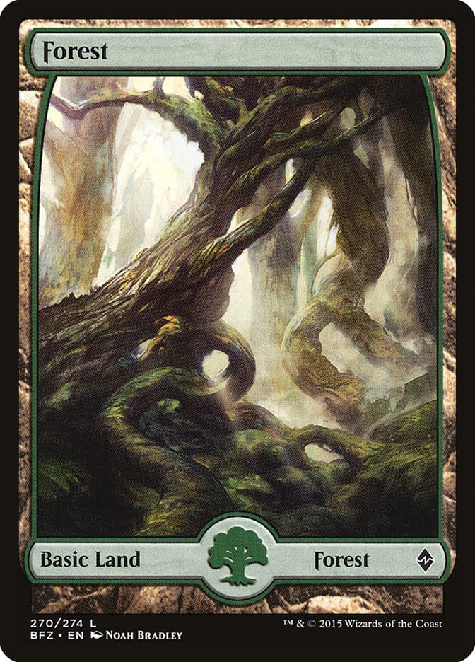 Forest (270) (Full Art) [Battle for Zendikar] Magic: The Gathering