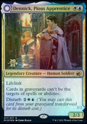 Dennick, Pious Apprentice // Dennick, Pious Apparition [Innistrad: Midnight Hunt Prerelease Promos] Magic: The Gathering