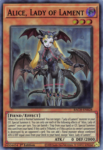 Alice, Lady of Lament [BACH-EN028] Super Rare - Yugioh Cards For Your TCG Needs!