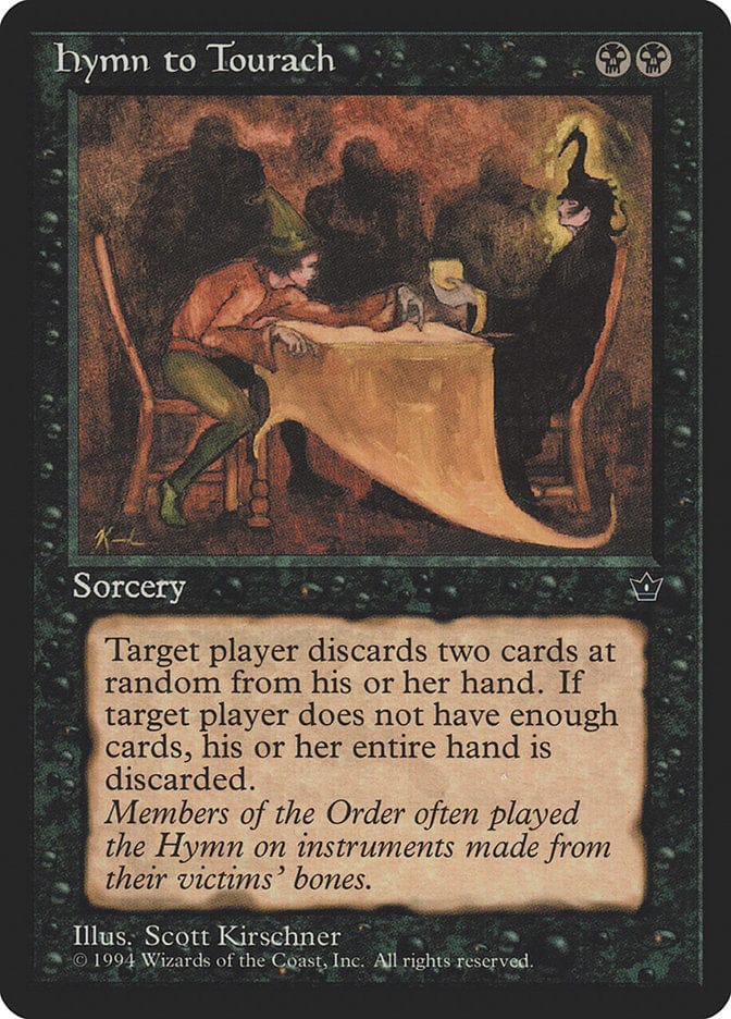 Hymn to Tourach (Scott Kirschner) [Fallen Empires] Magic: The Gathering