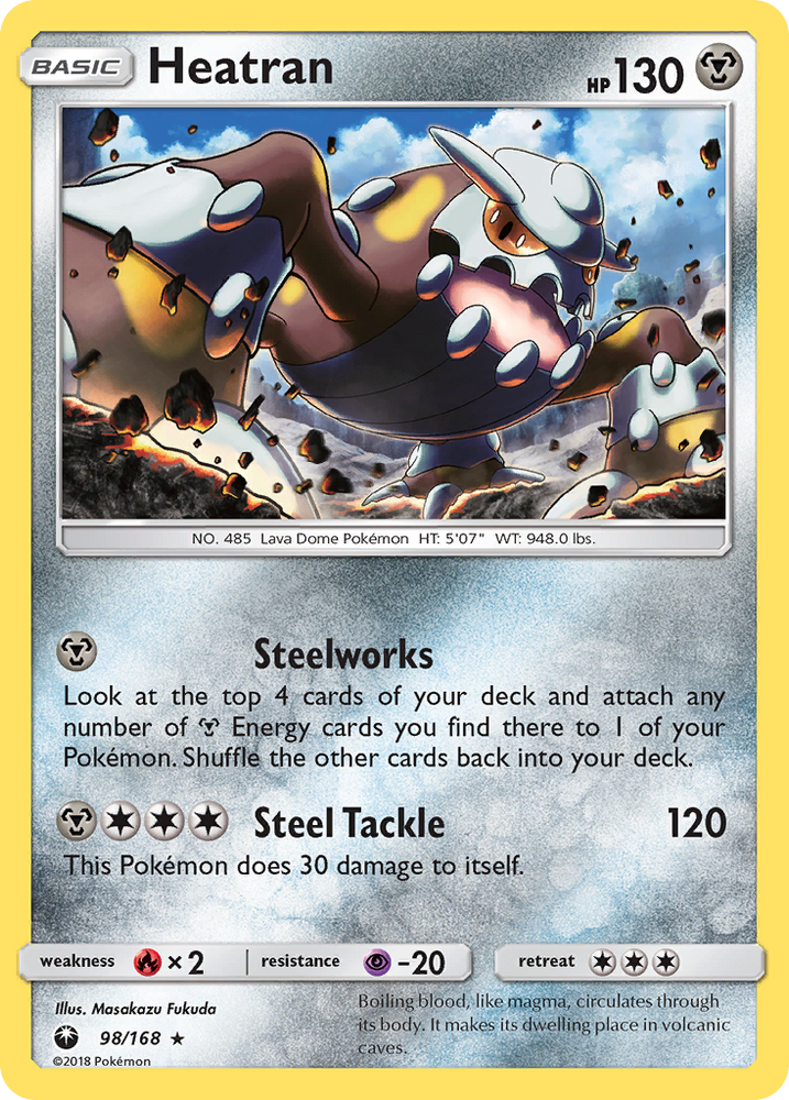 Heatran (98/168) [Sun & Moon: Celestial Storm] Pokémon