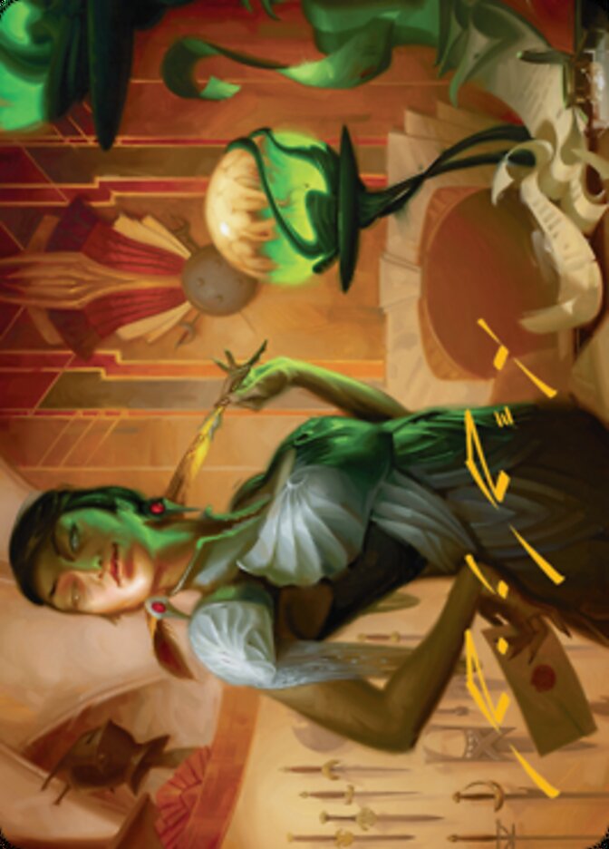 Mari, the Killing Quill Art Card (Gold-Stamped Signature) [Streets of New Capenna Art Series] Magic: The Gathering