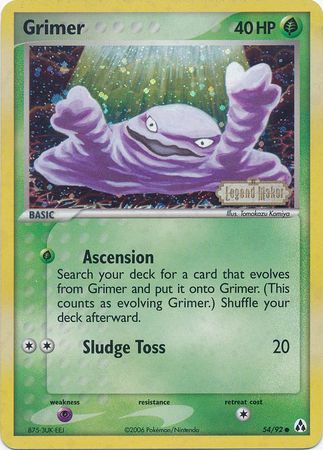 Grimer (54/92) (Stamped) [EX: Legend Maker] Pokémon