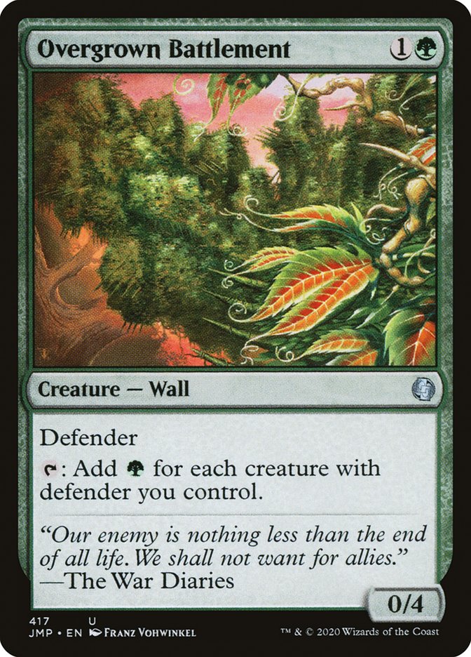 Overgrown Battlement [Jumpstart] Magic: The Gathering