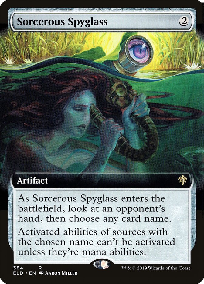 Sorcerous Spyglass (Extended Art) [Throne of Eldraine] Magic: The Gathering