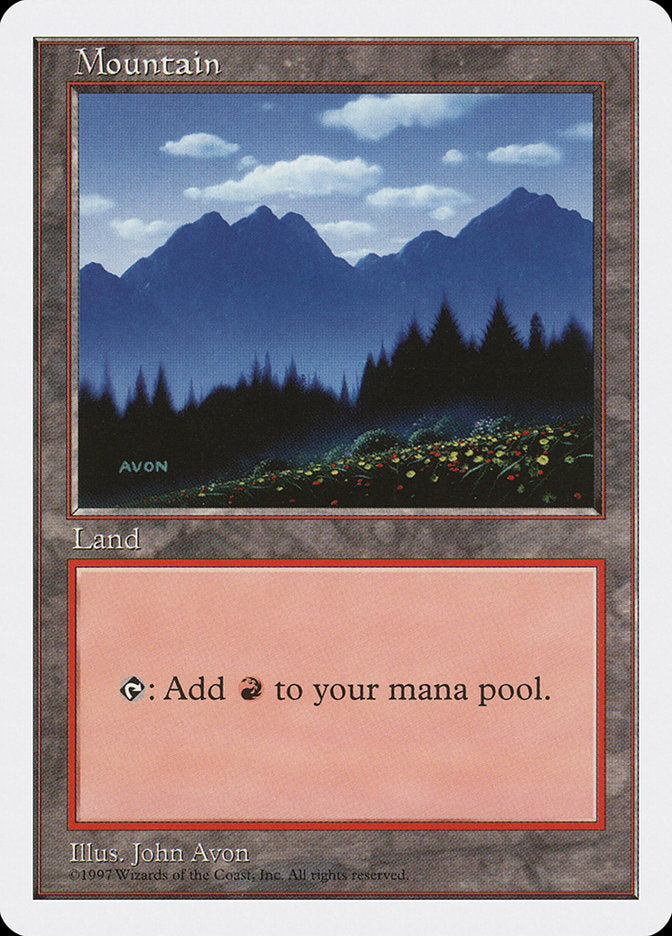 Mountain (445) [Fifth Edition] Magic: The Gathering